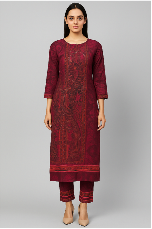 Rayon Digital print BIBA style Kurti (2.5 m)
